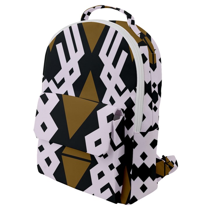 Abstract pattern geometric backgrounds  Flap Pocket Backpack (Small)