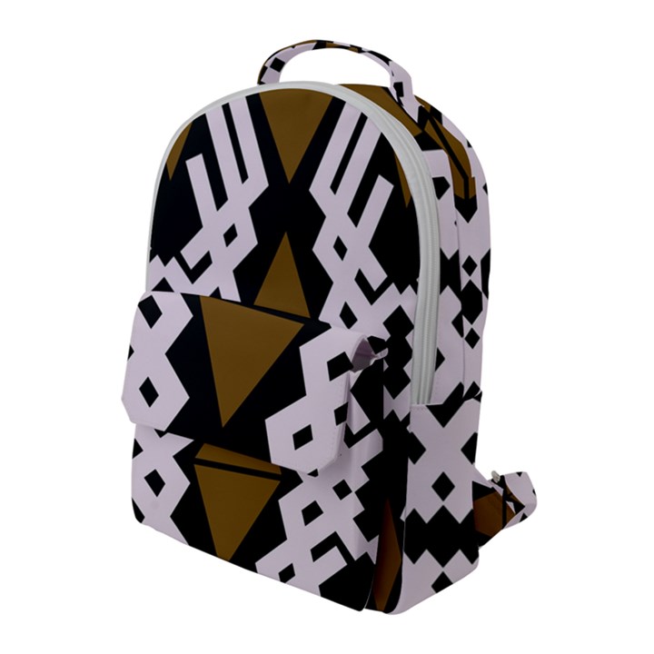 Abstract pattern geometric backgrounds  Flap Pocket Backpack (Large)