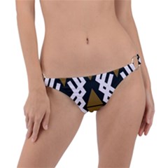 Abstract Pattern Geometric Backgrounds  Ring Detail Bikini Bottom by Eskimos