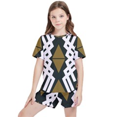 Abstract Pattern Geometric Backgrounds  Kids  Tee And Sports Shorts Set by Eskimos