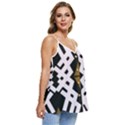 Abstract pattern geometric backgrounds  Casual Spaghetti Strap Chiffon Top View3