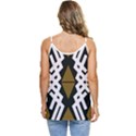 Abstract pattern geometric backgrounds  Casual Spaghetti Strap Chiffon Top View4