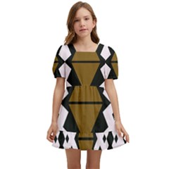 Abstract Pattern Geometric Backgrounds  Kids  Short Sleeve Dolly Dress by Eskimos