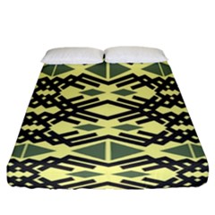 Abstract Pattern Geometric Backgrounds Fitted Sheet (california King Size) by Eskimos