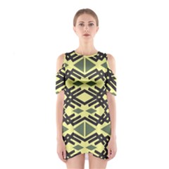 Abstract Pattern Geometric Backgrounds Shoulder Cutout One Piece Dress by Eskimos