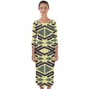 Abstract pattern geometric backgrounds Quarter Sleeve Midi Bodycon Dress View1