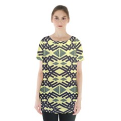 Abstract Pattern Geometric Backgrounds Skirt Hem Sports Top by Eskimos