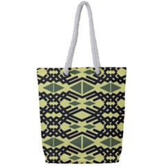 Abstract Pattern Geometric Backgrounds Full Print Rope Handle Tote (small) by Eskimos