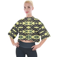 Abstract Pattern Geometric Backgrounds Mock Neck Tee by Eskimos