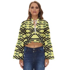 Abstract Pattern Geometric Backgrounds Boho Long Bell Sleeve Top by Eskimos