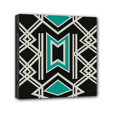 Abstract Pattern Geometric Backgrounds  Mini Canvas 6  X 6  (stretched) by Eskimos