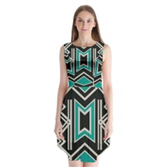 Abstract Pattern Geometric Backgrounds  Sleeveless Chiffon Dress   by Eskimos