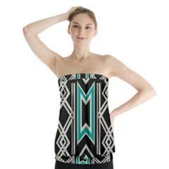 Abstract Pattern Geometric Backgrounds  Strapless Top