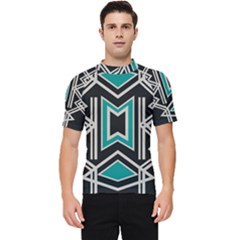 Abstract Pattern Geometric Backgrounds  Men s Short Sleeve Rash Guard by Eskimos