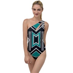 Abstract Pattern Geometric Backgrounds  To One Side Swimsuit by Eskimos