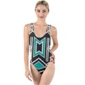 Abstract pattern geometric backgrounds  High Leg Strappy Swimsuit View1