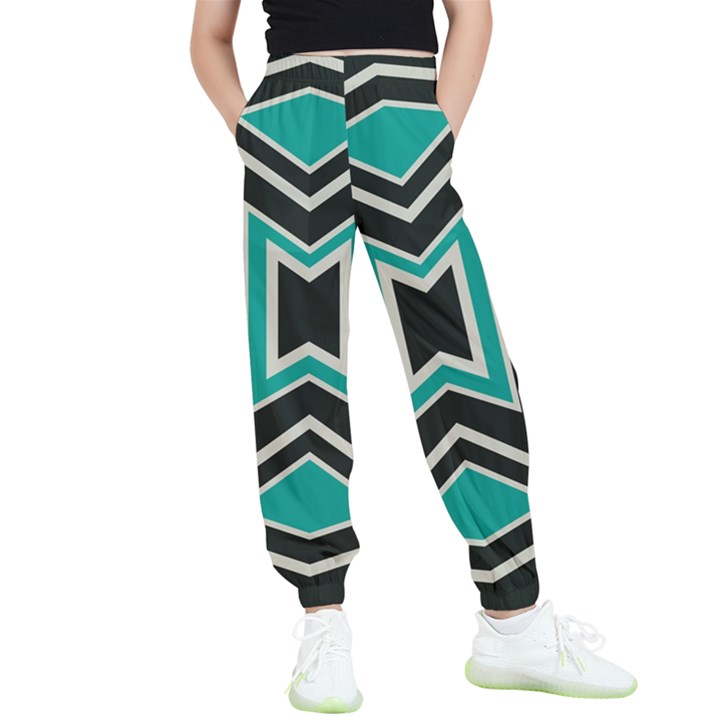 Abstract pattern geometric backgrounds  Kids  Elastic Waist Pants