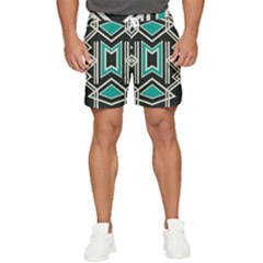 Abstract Pattern Geometric Backgrounds  Men s Runner Shorts