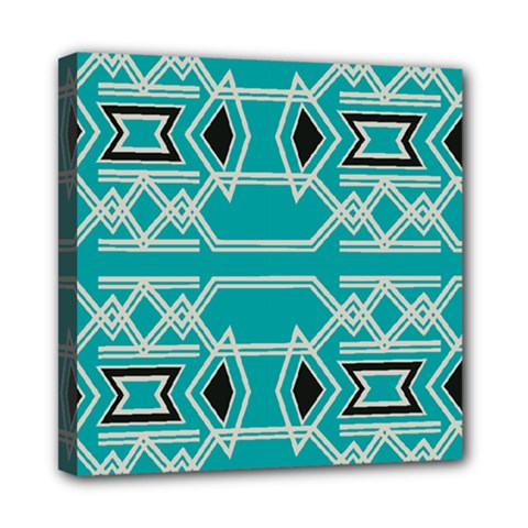 Abstract Pattern Geometric Backgrounds  Mini Canvas 8  X 8  (stretched) by Eskimos