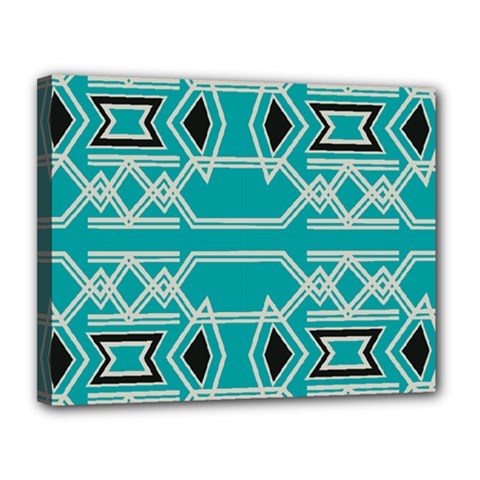 Abstract Pattern Geometric Backgrounds  Canvas 14  X 11  (stretched) by Eskimos