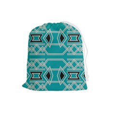 Abstract Pattern Geometric Backgrounds  Drawstring Pouch (large) by Eskimos