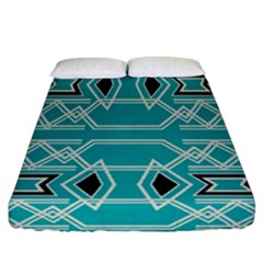 Abstract Pattern Geometric Backgrounds  Fitted Sheet (california King Size) by Eskimos