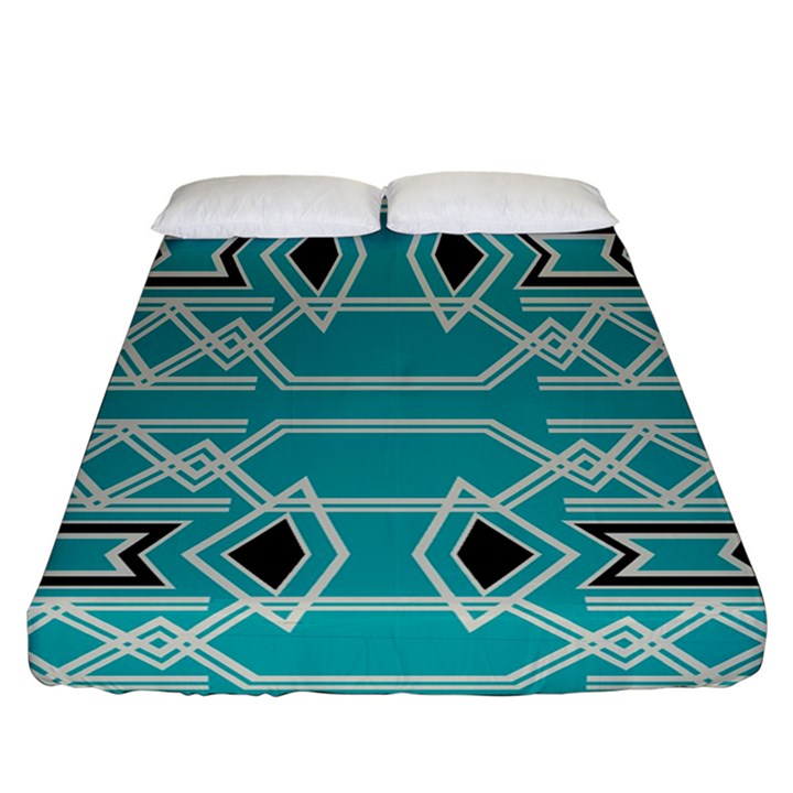 Abstract pattern geometric backgrounds  Fitted Sheet (California King Size)