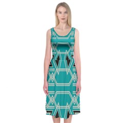 Abstract Pattern Geometric Backgrounds  Midi Sleeveless Dress by Eskimos