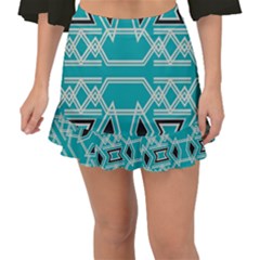 Abstract Pattern Geometric Backgrounds  Fishtail Mini Chiffon Skirt by Eskimos