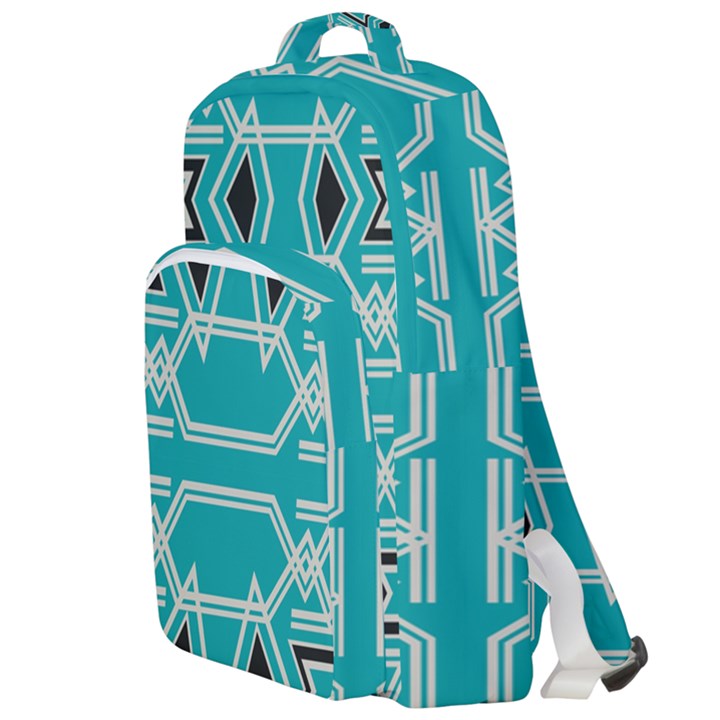 Abstract pattern geometric backgrounds  Double Compartment Backpack