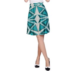 Abstract Pattern Geometric Backgrounds  A-line Skirt by Eskimos