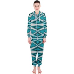 Abstract Pattern Geometric Backgrounds  Hooded Jumpsuit (ladies) by Eskimos