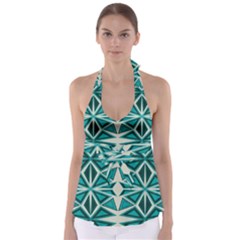 Abstract Pattern Geometric Backgrounds  Babydoll Tankini Top by Eskimos