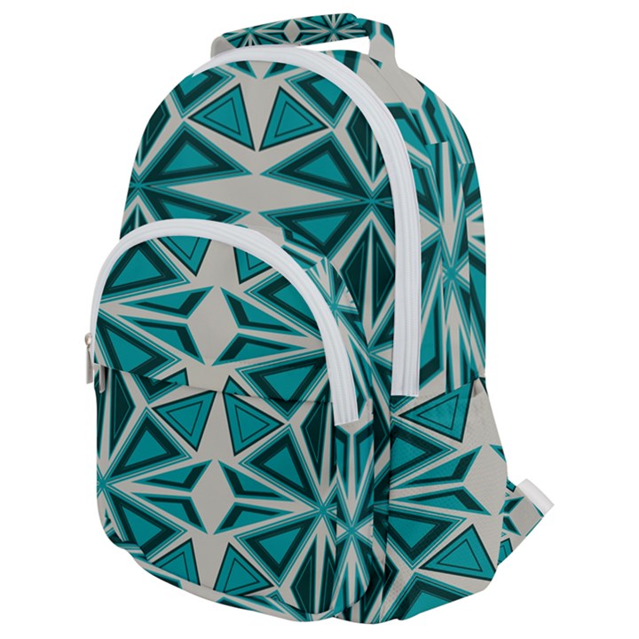 Abstract pattern geometric backgrounds  Rounded Multi Pocket Backpack