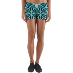 Abstract Pattern Geometric Backgrounds  Yoga Shorts by Eskimos