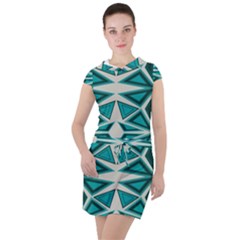 Abstract Pattern Geometric Backgrounds  Drawstring Hooded Dress by Eskimos