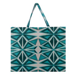 Abstract Pattern Geometric Backgrounds  Zipper Large Tote Bag by Eskimos