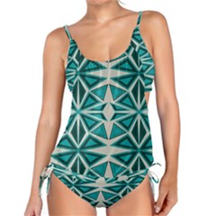 Abstract Pattern Geometric Backgrounds  Tankini Set by Eskimos