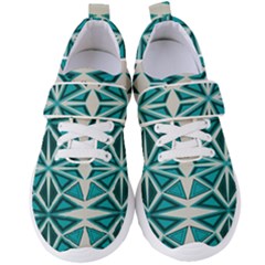 Abstract Pattern Geometric Backgrounds  Women s Velcro Strap Shoes by Eskimos