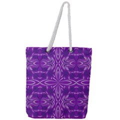 Folk Flowers Print Floral Pattern Ethnic Art Full Print Rope Handle Tote (large) by Eskimos