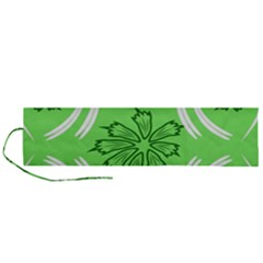 Folk Flowers Print Floral Pattern Ethnic Art Roll Up Canvas Pencil Holder (l) by Eskimos