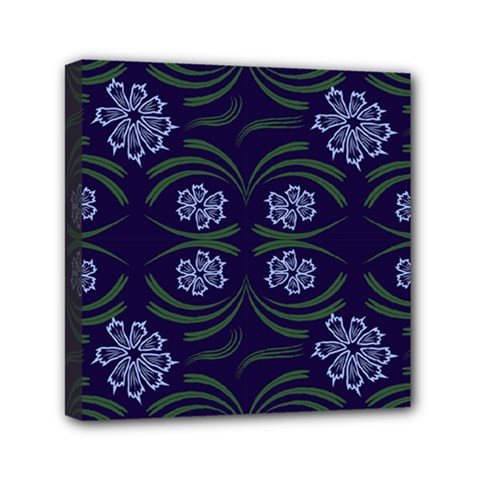 Folk Flowers Print Floral Pattern Ethnic Art Mini Canvas 6  X 6  (stretched) by Eskimos