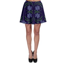 Folk Flowers Print Floral Pattern Ethnic Art Skater Skirt by Eskimos