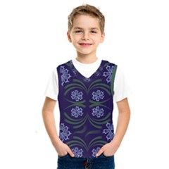 Folk Flowers Print Floral Pattern Ethnic Art Kids  Basketball Tank Top by Eskimos