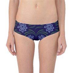 Folk Flowers Print Floral Pattern Ethnic Art Classic Bikini Bottoms by Eskimos