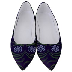 Folk Flowers Print Floral Pattern Ethnic Art Women s Low Heels by Eskimos