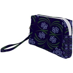 Folk Flowers Print Floral Pattern Ethnic Art Wristlet Pouch Bag (small) by Eskimos