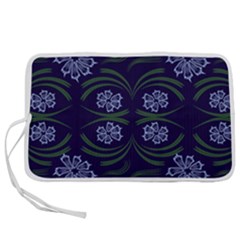 Folk Flowers Print Floral Pattern Ethnic Art Pen Storage Case (l) by Eskimos