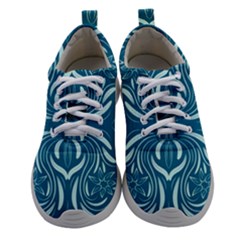 Folk Flowers Print Floral Pattern Ethnic Art Athletic Shoes by Eskimos