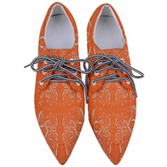 Folk Flowers Print Floral Pattern Ethnic Art Pointed Oxford Shoes by Eskimos